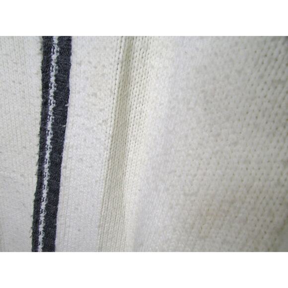 Nordic Knit Cardigan Sweater Full Zip Silver Tone Gargoyle Buttons Sz M Vintage - Picture 6 of 8